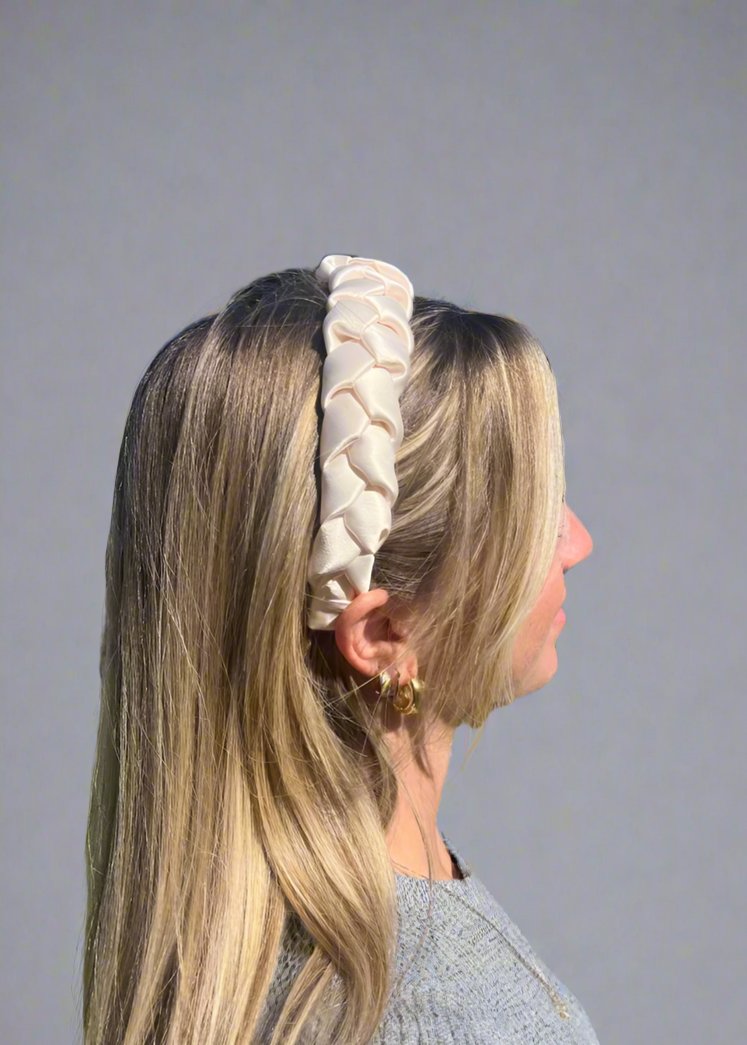 Ivory Cream - Braided Headband